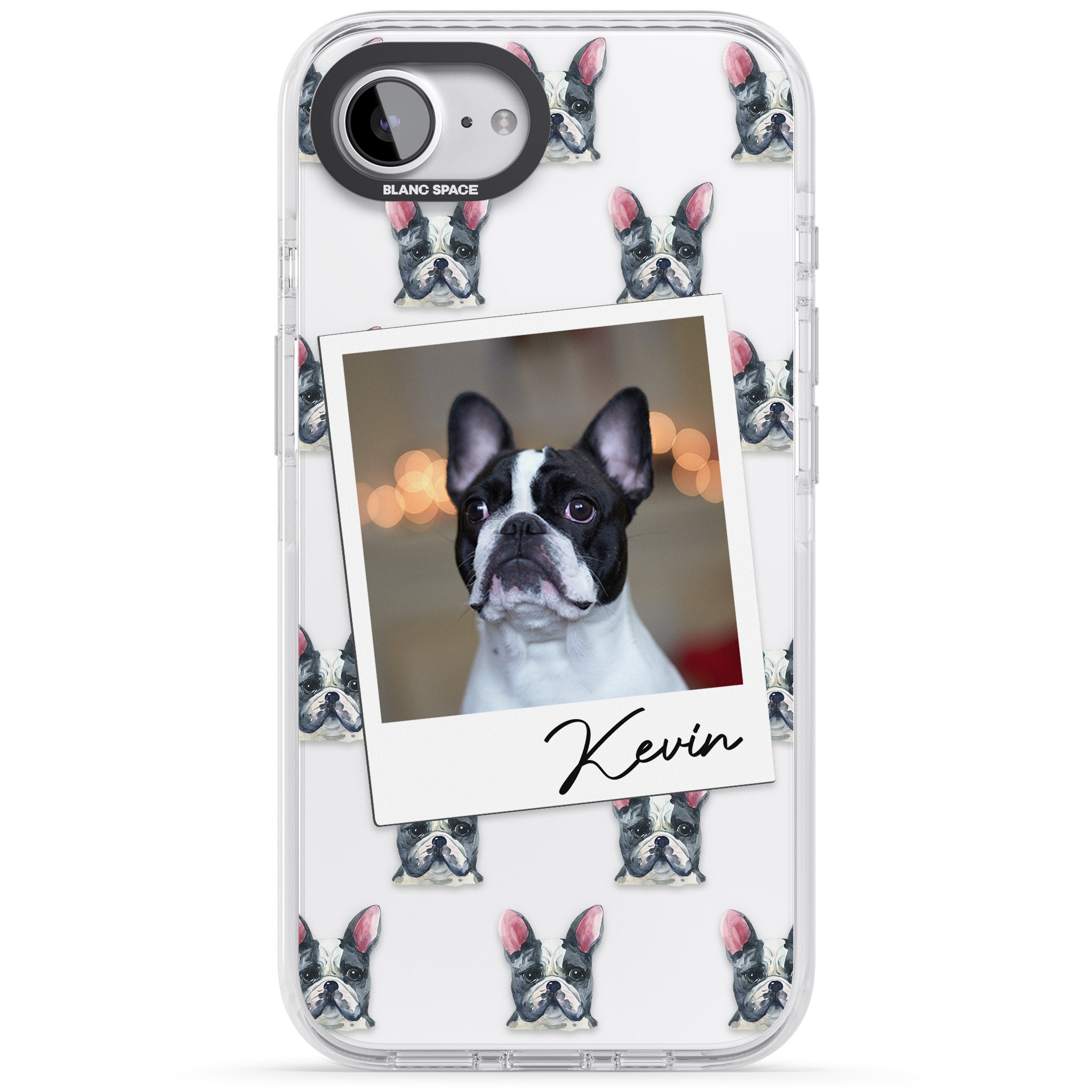 Personalised Black & White French Bulldog Instant Camera Photo