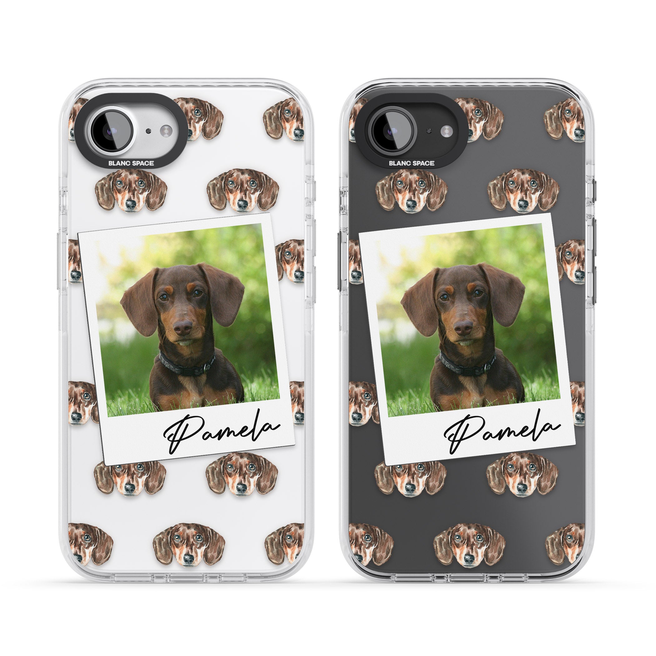 Personalised Brown Dachshund Instant Camera Photo