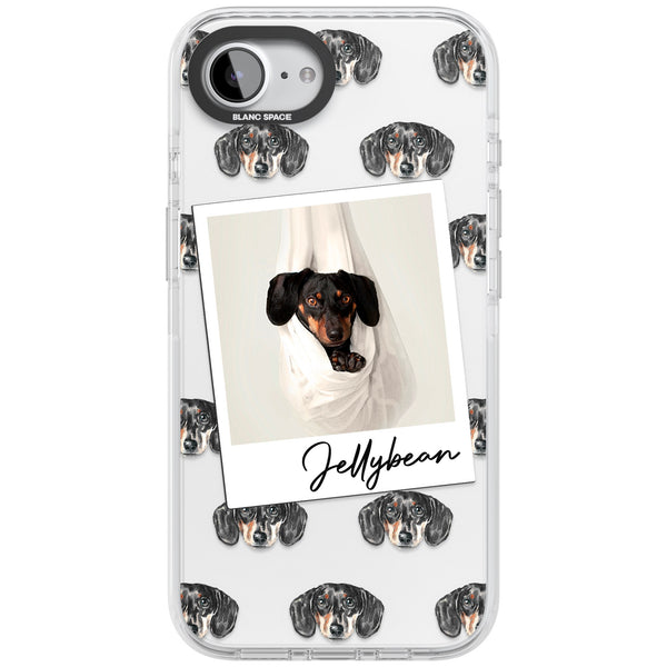 Personalised Black Dachshund Instant Camera Photo