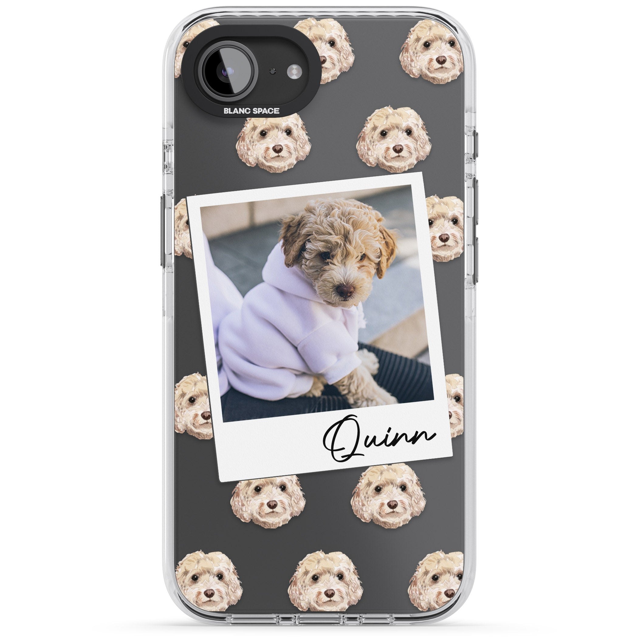 Personalised Cream Cockapoo Instant Camera Photo