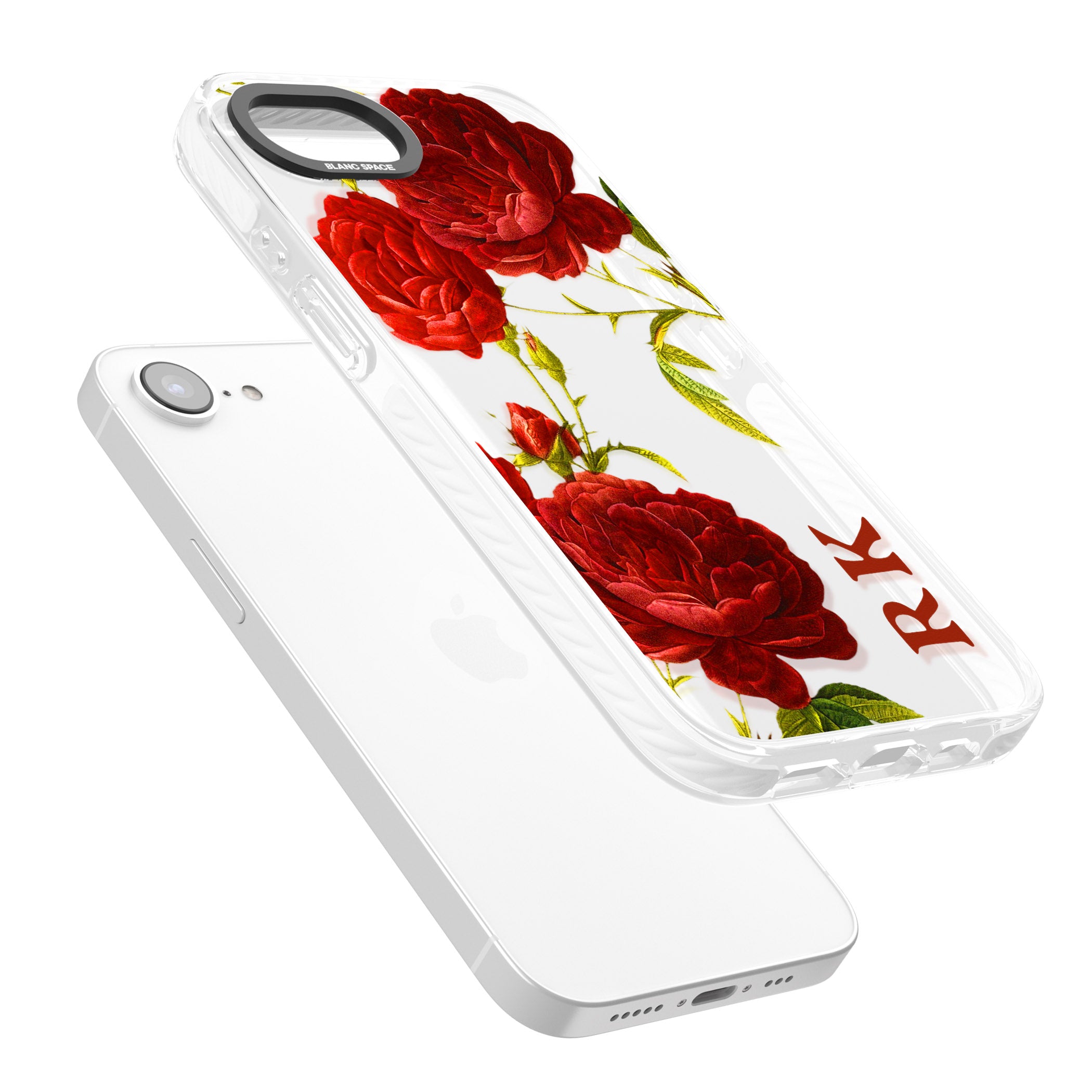 Personalised Vintage Floral Red Roses