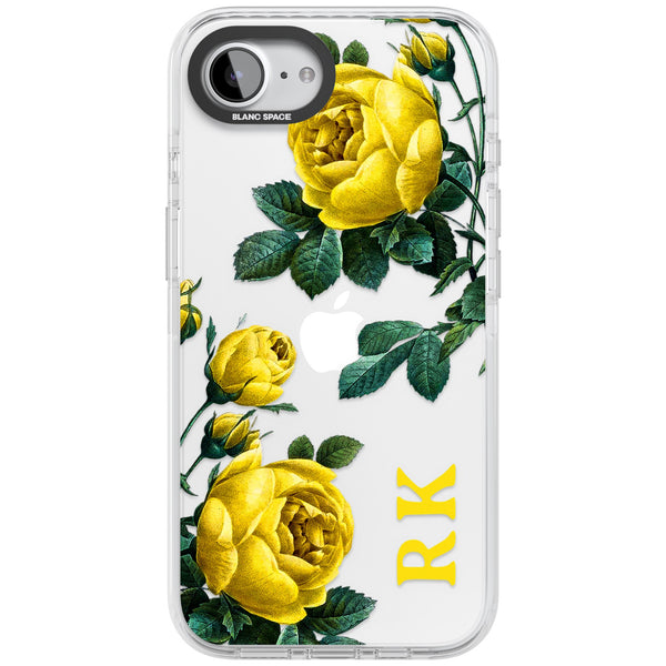 Personalised Vintage Floral Yellow Roses