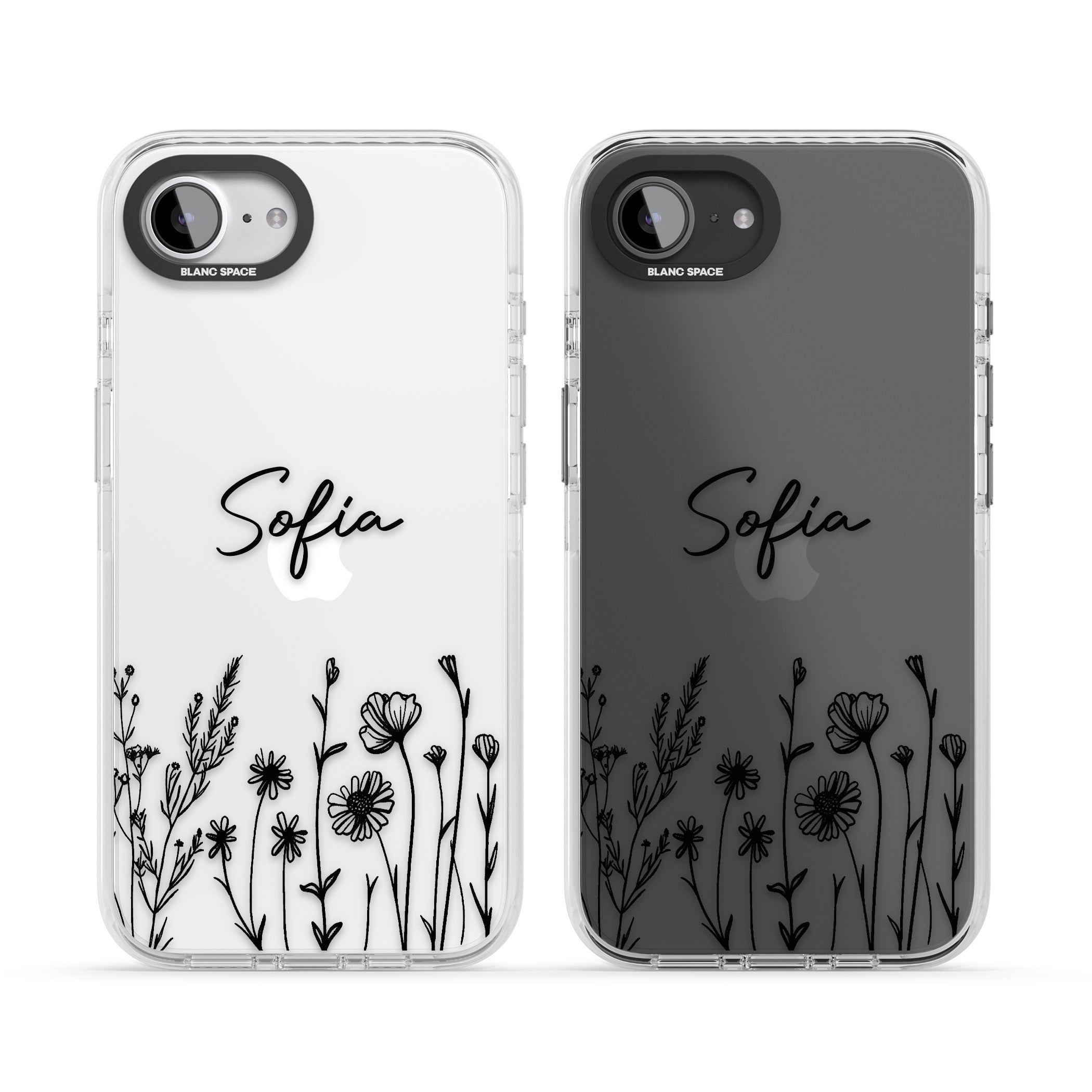 Personalised Black Wildflowers