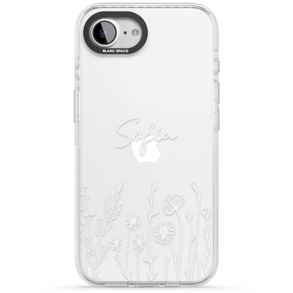 Personalised White Wildflowers