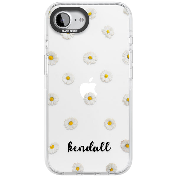 Personalised White Daisies & Cursive