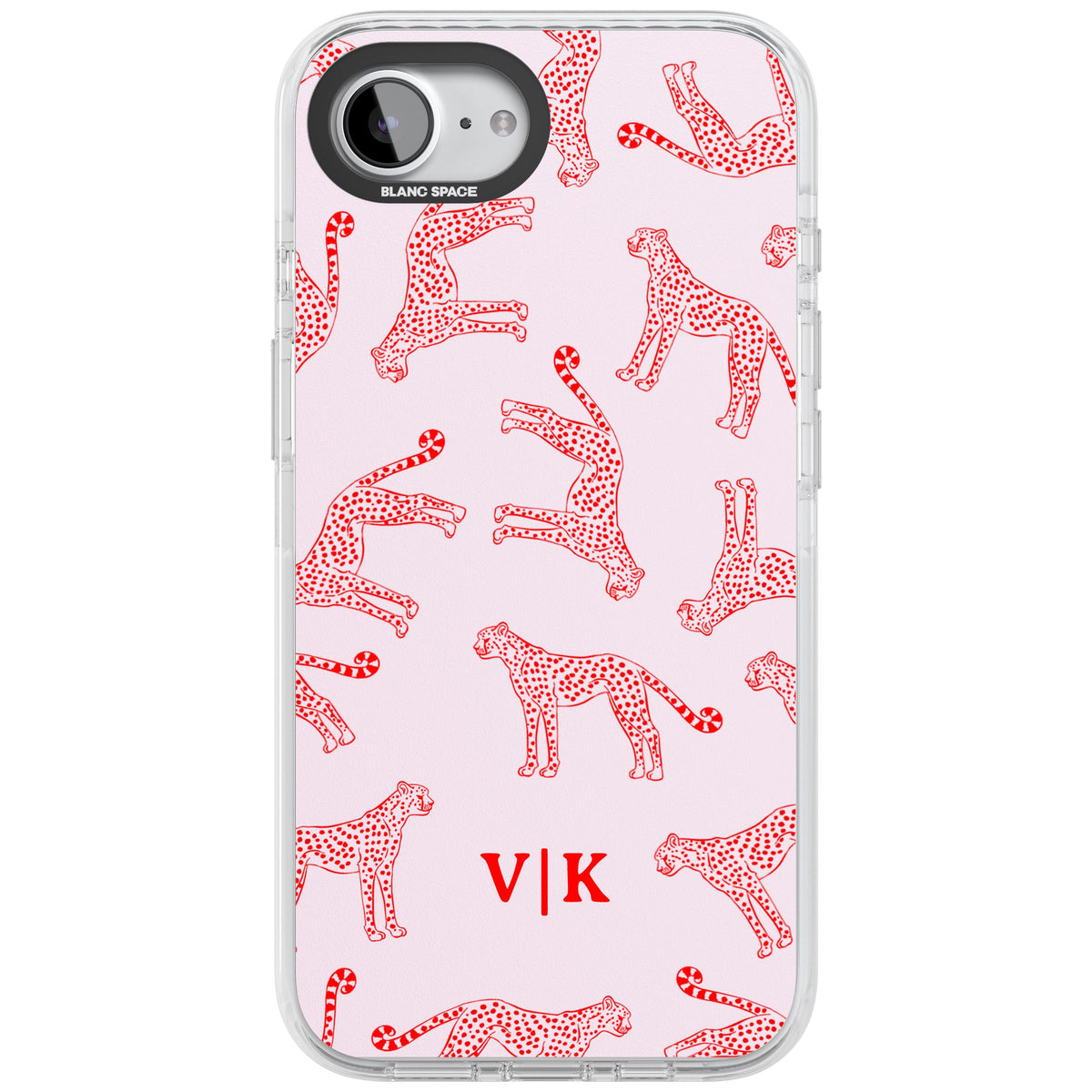 Scarlet Cheetahs iPhone 16e / iPhone 17e Impact Clear Phone Case front
