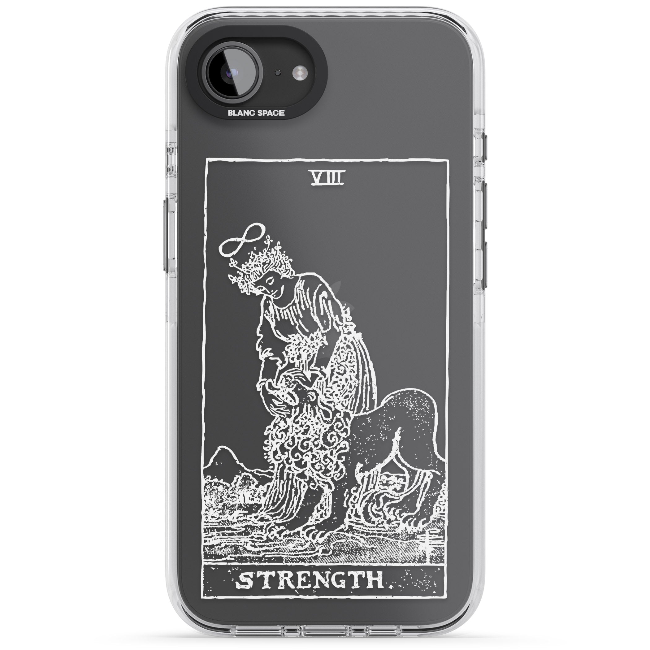 Personalised Strength Tarot Card (White)