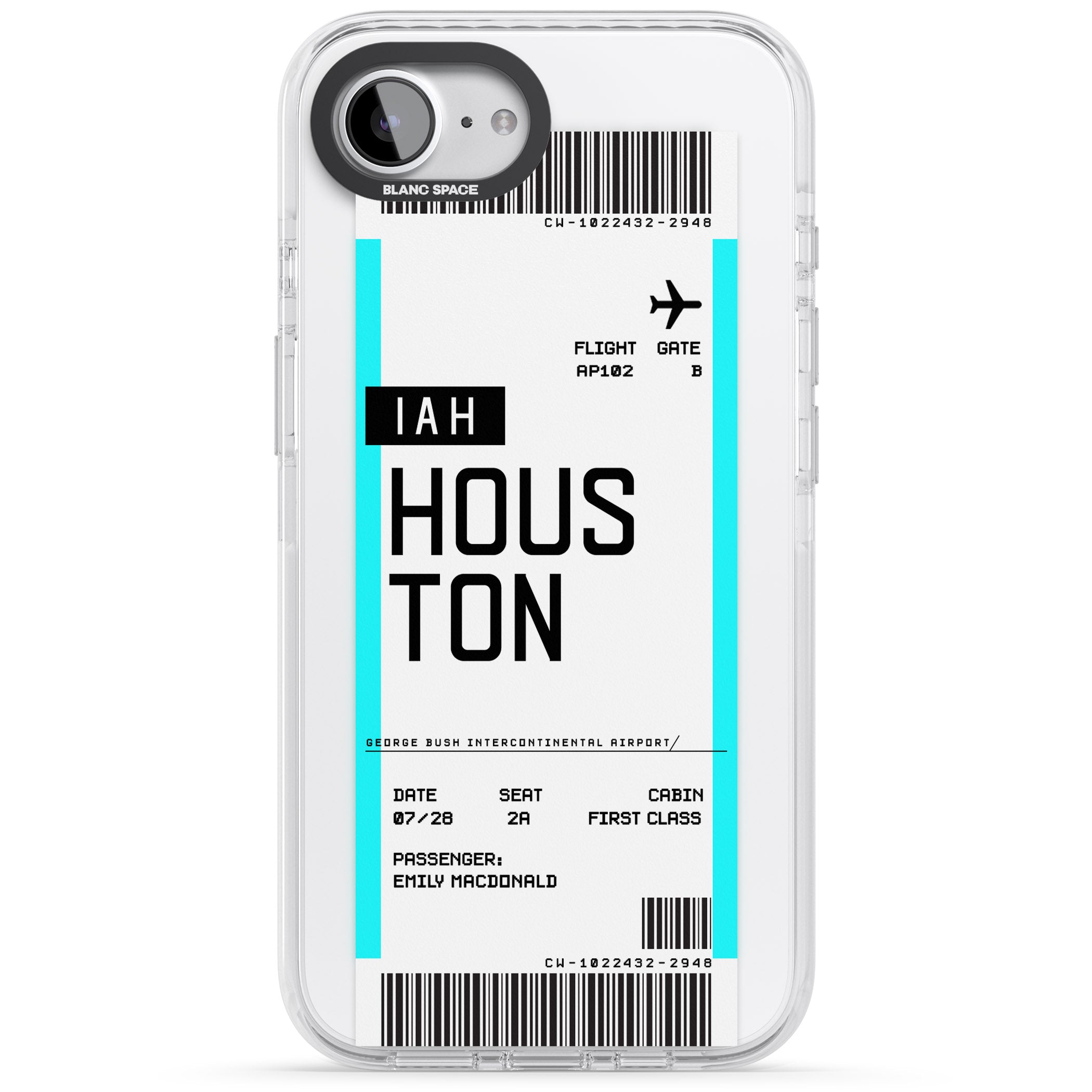 Personalised Houston Boarding Pass