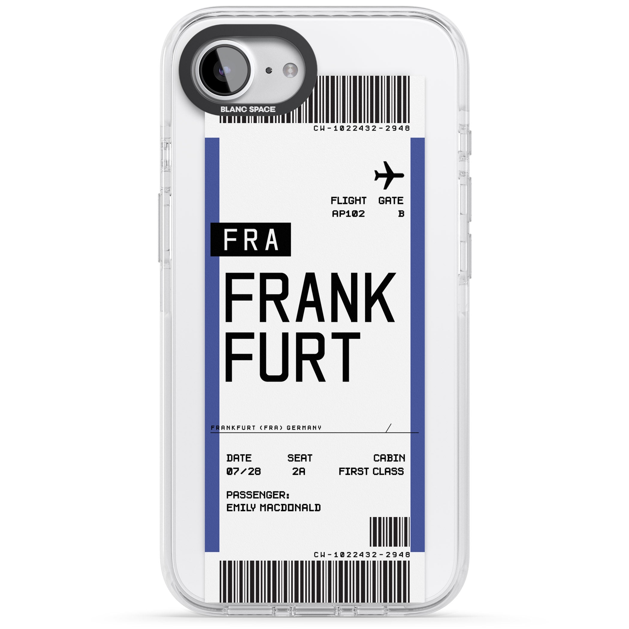 Personalised Frankfurt Boarding Pass