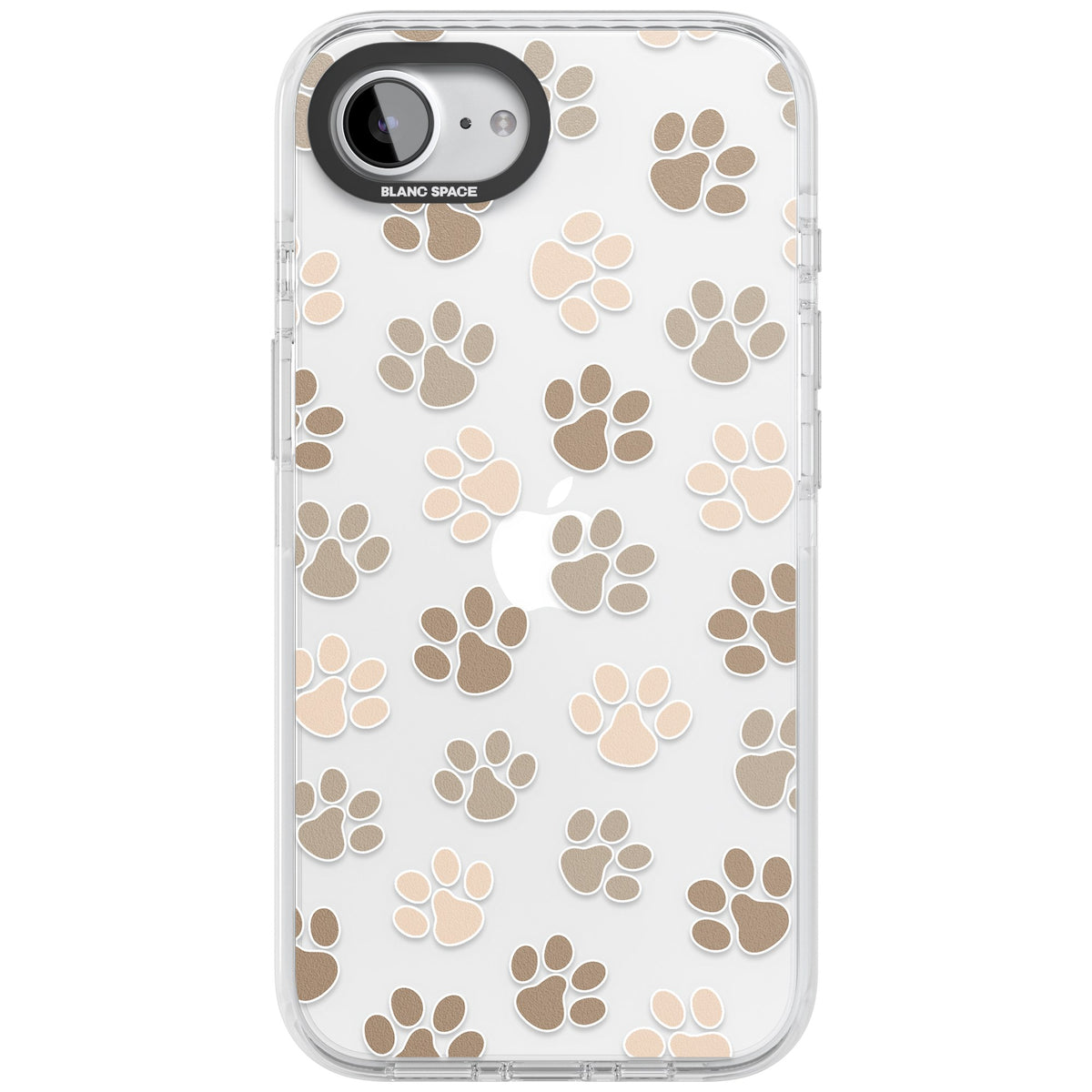 Paw Prints iPhone 16e / iPhone 17e Impact Clear Phone Case front