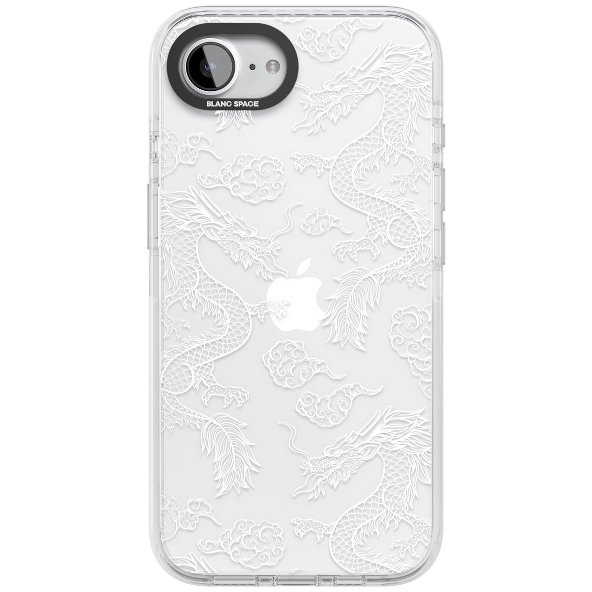 White Dragon Dynasty iPhone 16e / iPhone 17e Impact Clear Phone Case front
