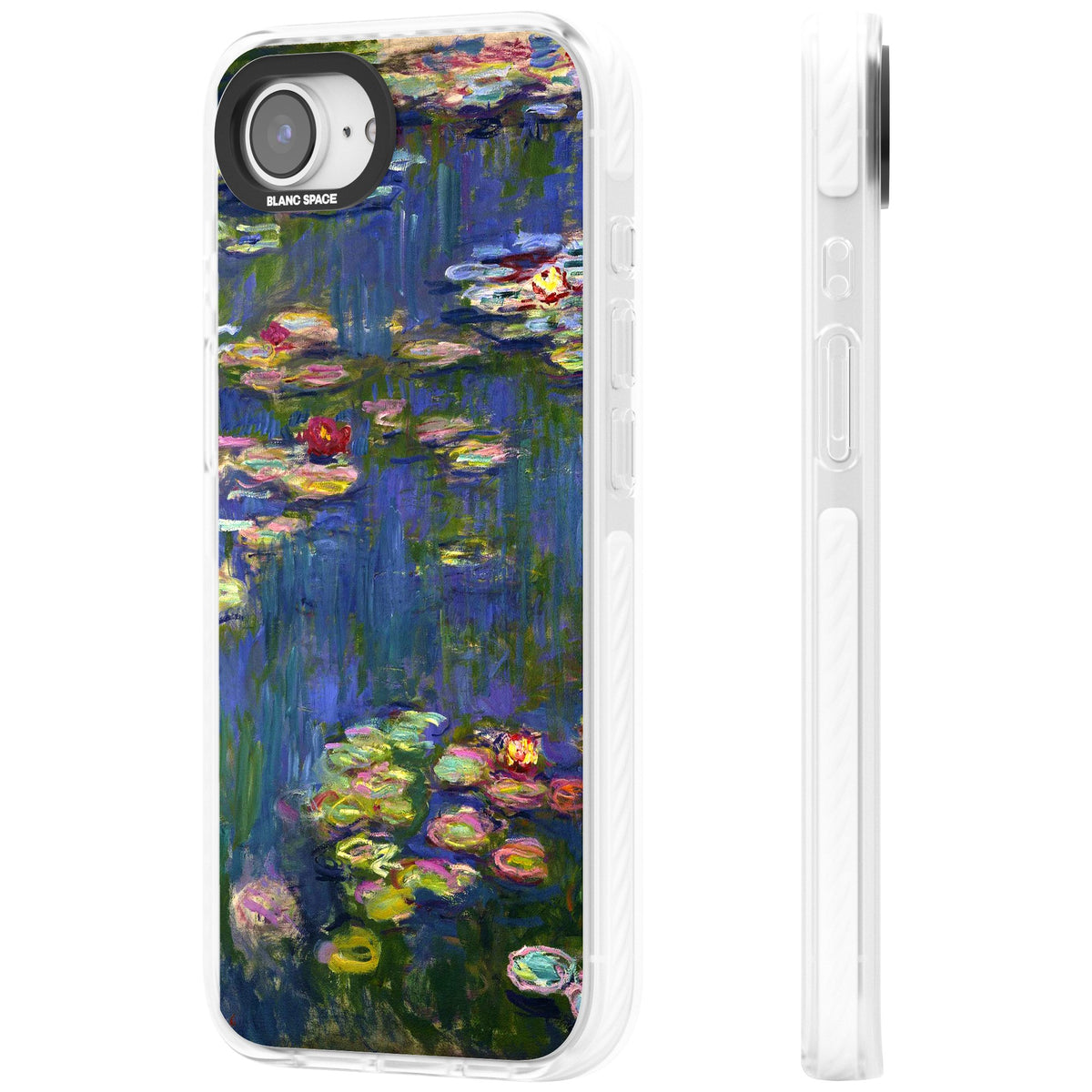 Water Lilies II iPhone 16e / iPhone 17e Impact Clear Phone Case side