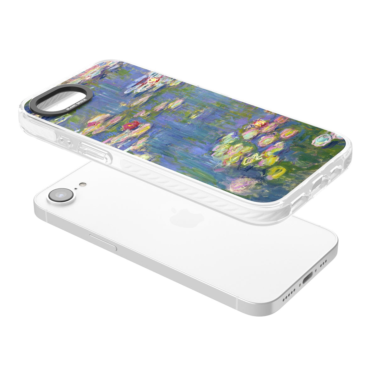 Water Lilies II iPhone 16e / iPhone 17e Impact Clear Phone Case angled