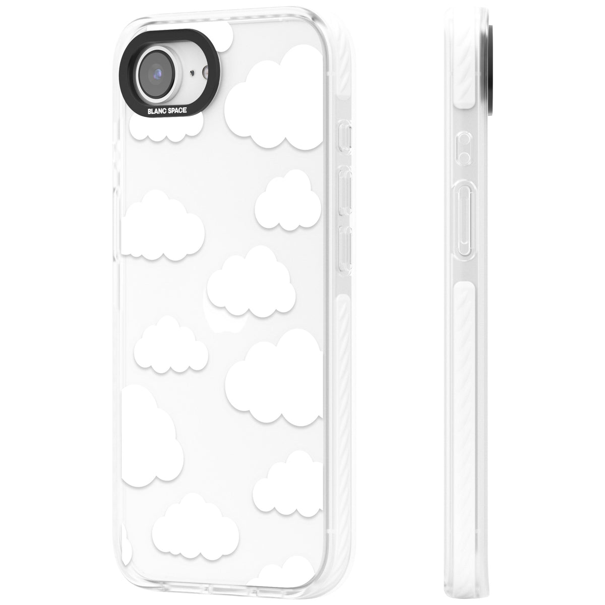 Cloud Pattern iPhone 16e / iPhone 17e Impact Clear Phone Case side