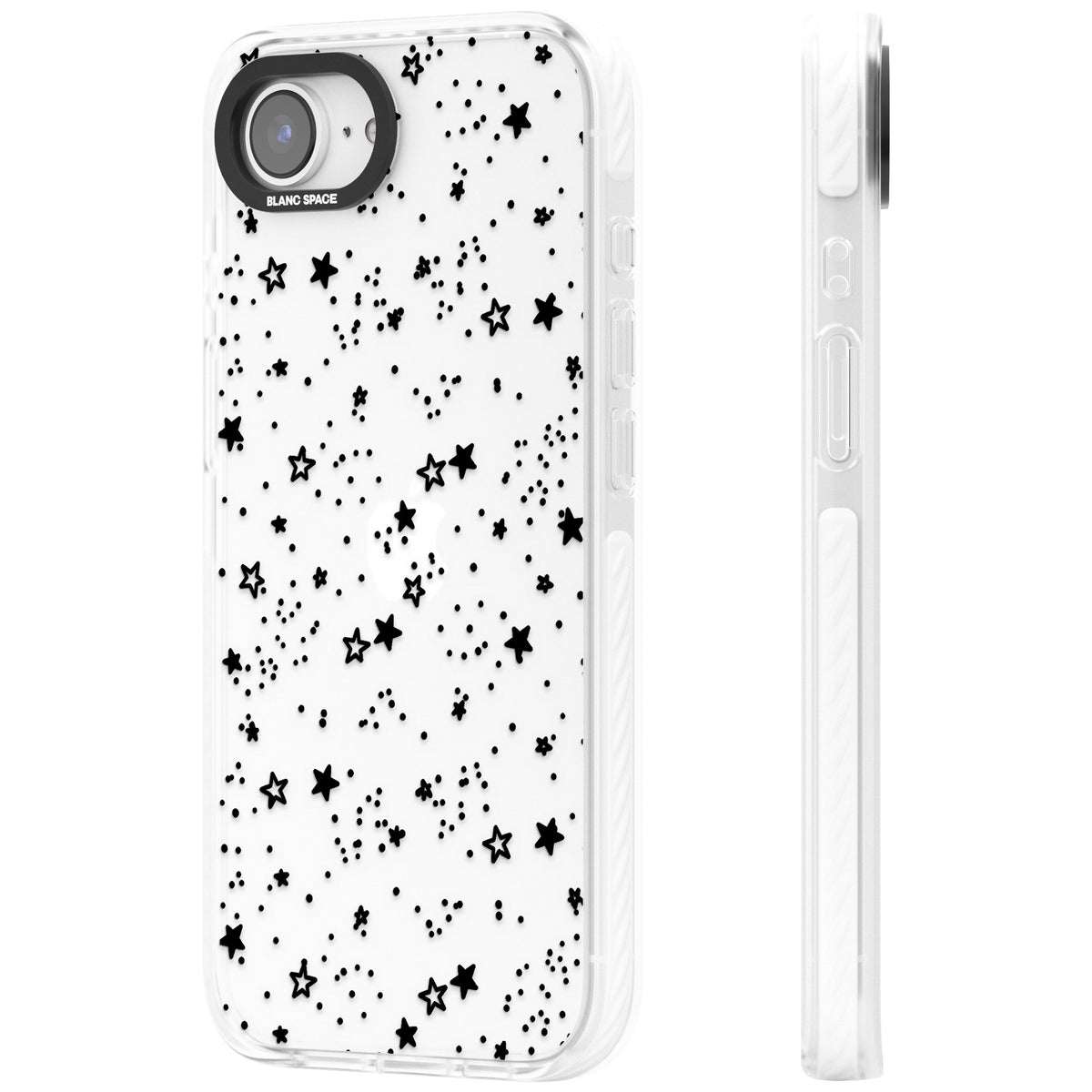 Midnight Stars iPhone 16e / iPhone 17e Impact Clear Phone Case side