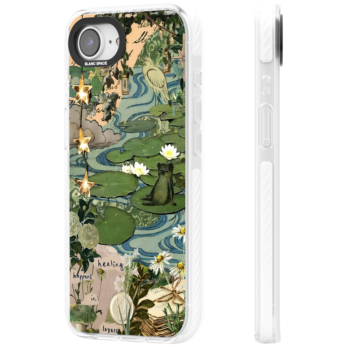 Lily Pad River iPhone 16e / iPhone 17e Impact Clear Phone Case side