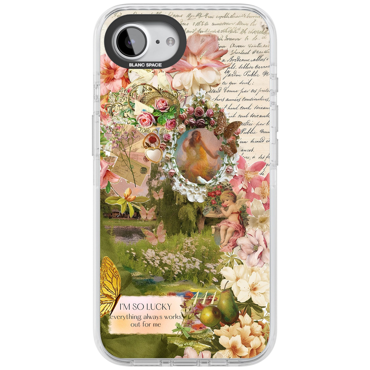 Nature in Pink iPhone 16e / iPhone 17e Impact Clear Phone Case front