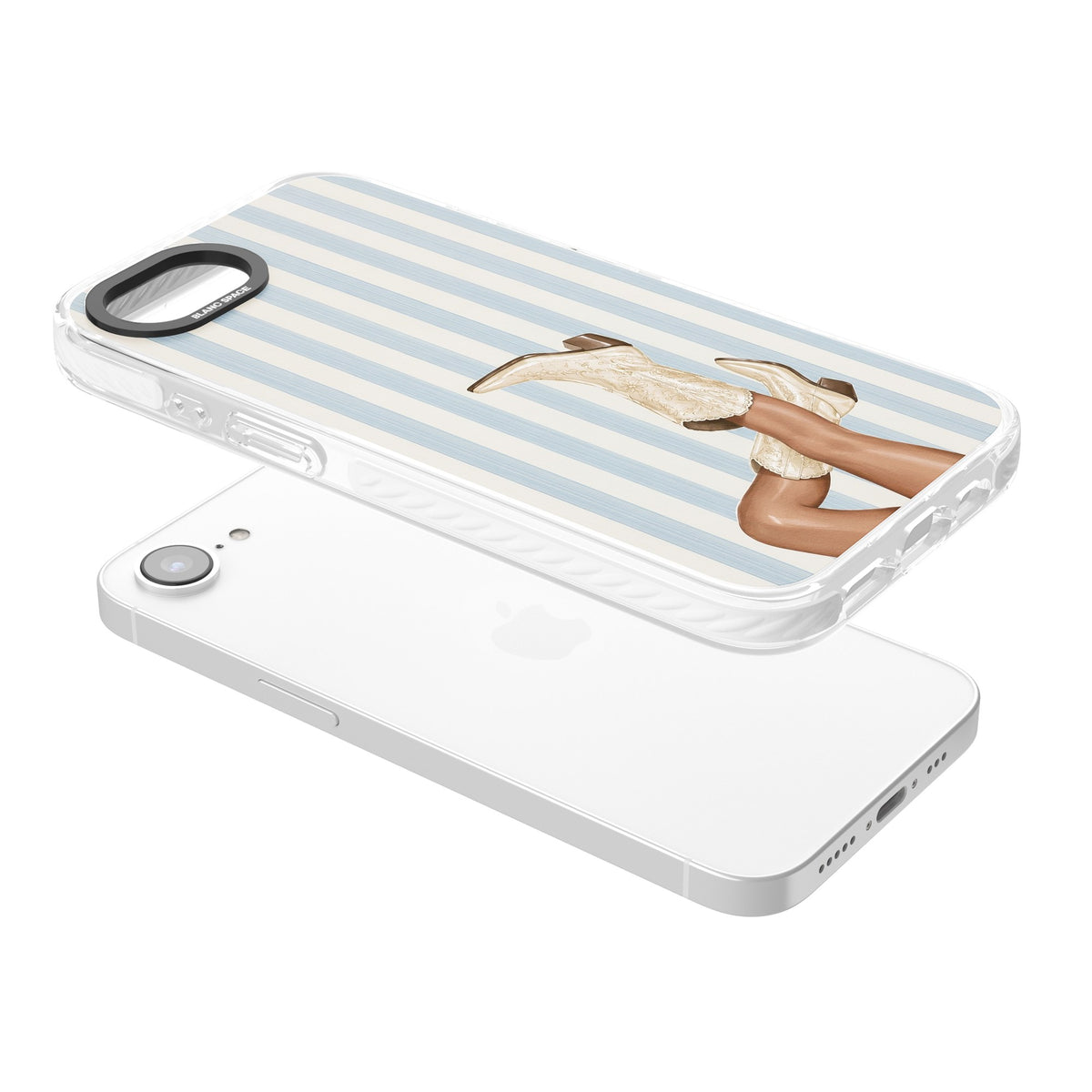 Cowgirl Boots iPhone 16e / iPhone 17e Impact Clear Phone Case angled
