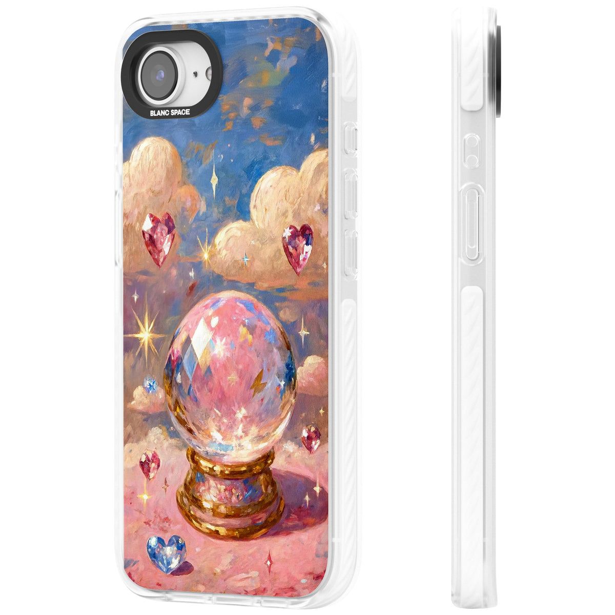 Crystal Ball iPhone 16e / iPhone 17e Impact Clear Phone Case side