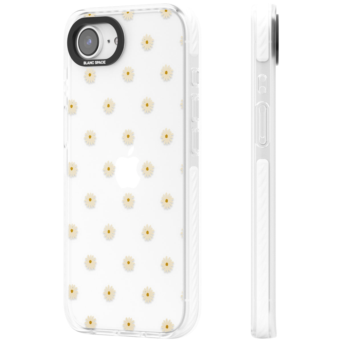 Daisy Pop iPhone 16e / iPhone 17e Impact Clear Phone Case side
