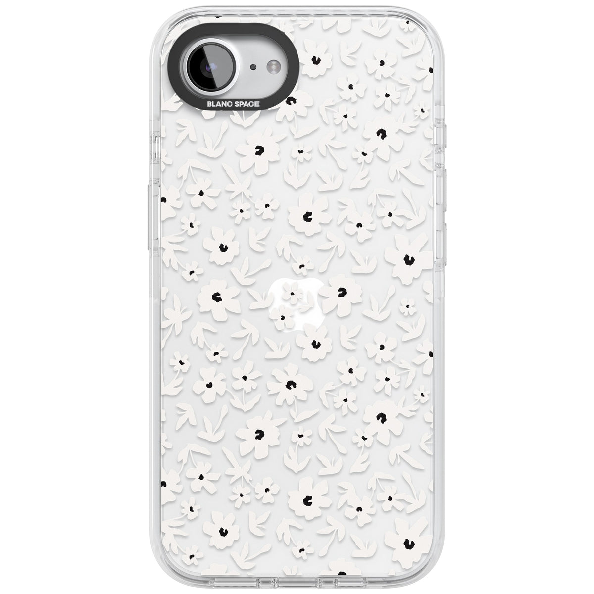 Snow Petals iPhone 16e / iPhone 17e Impact Clear Phone Case front