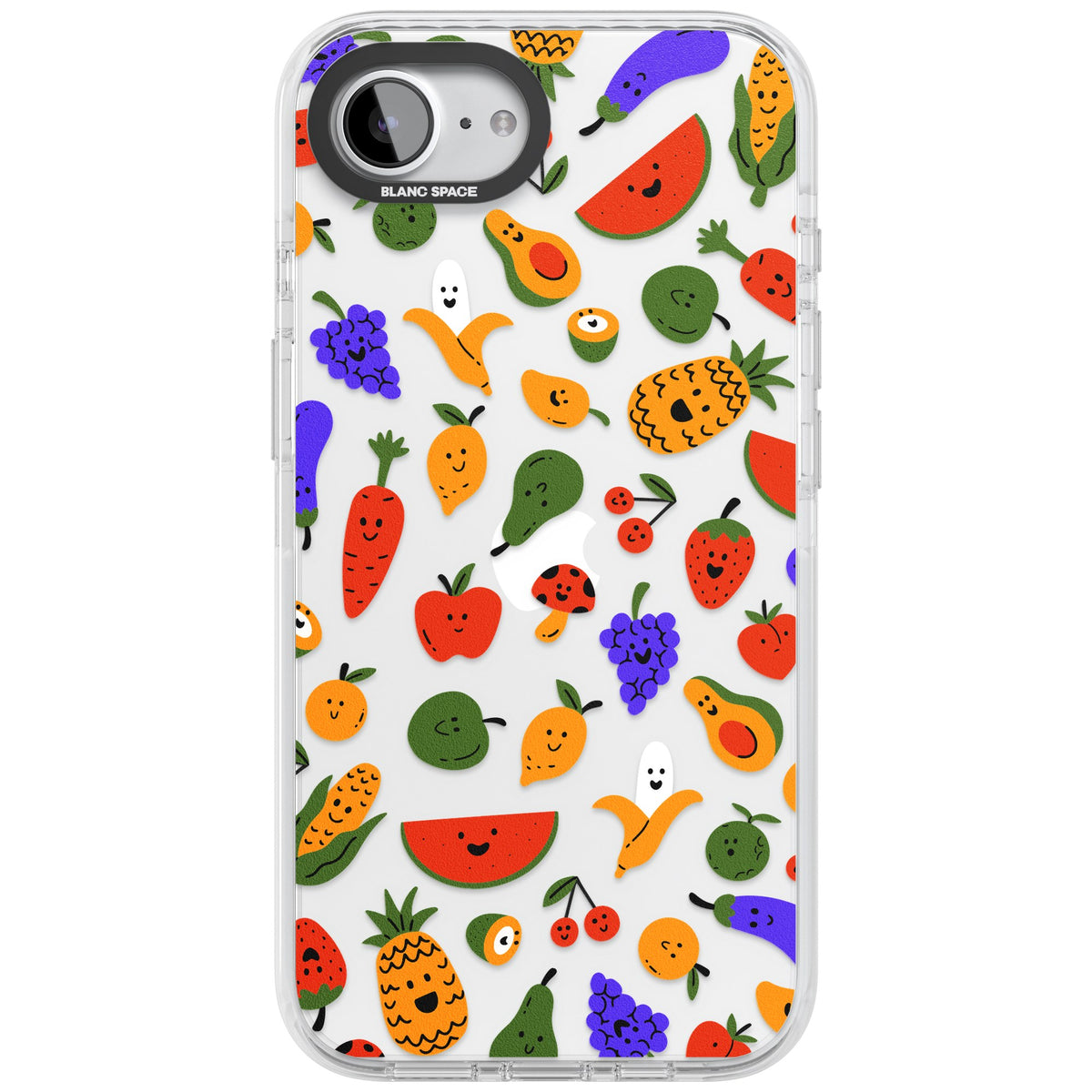 Playful Fruit Kawaii iPhone 16e / iPhone 17e Impact Clear Phone Case front