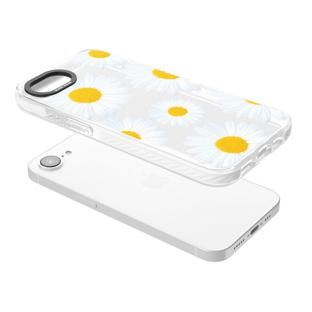 Summer Daisy iPhone 16e / iPhone 17e Impact Clear Phone Case angled