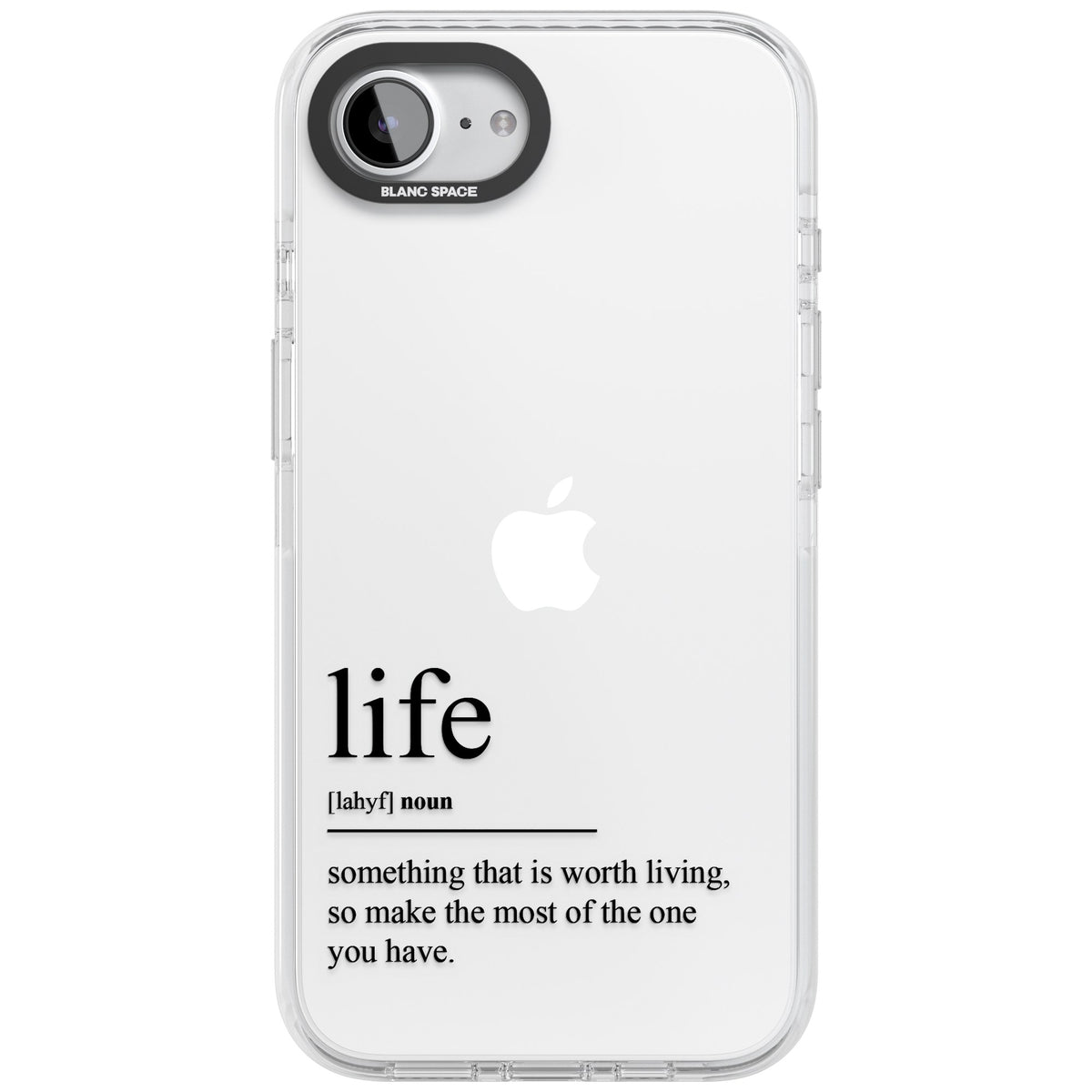 Life iPhone 16e / iPhone 17e Impact Clear Phone Case front
