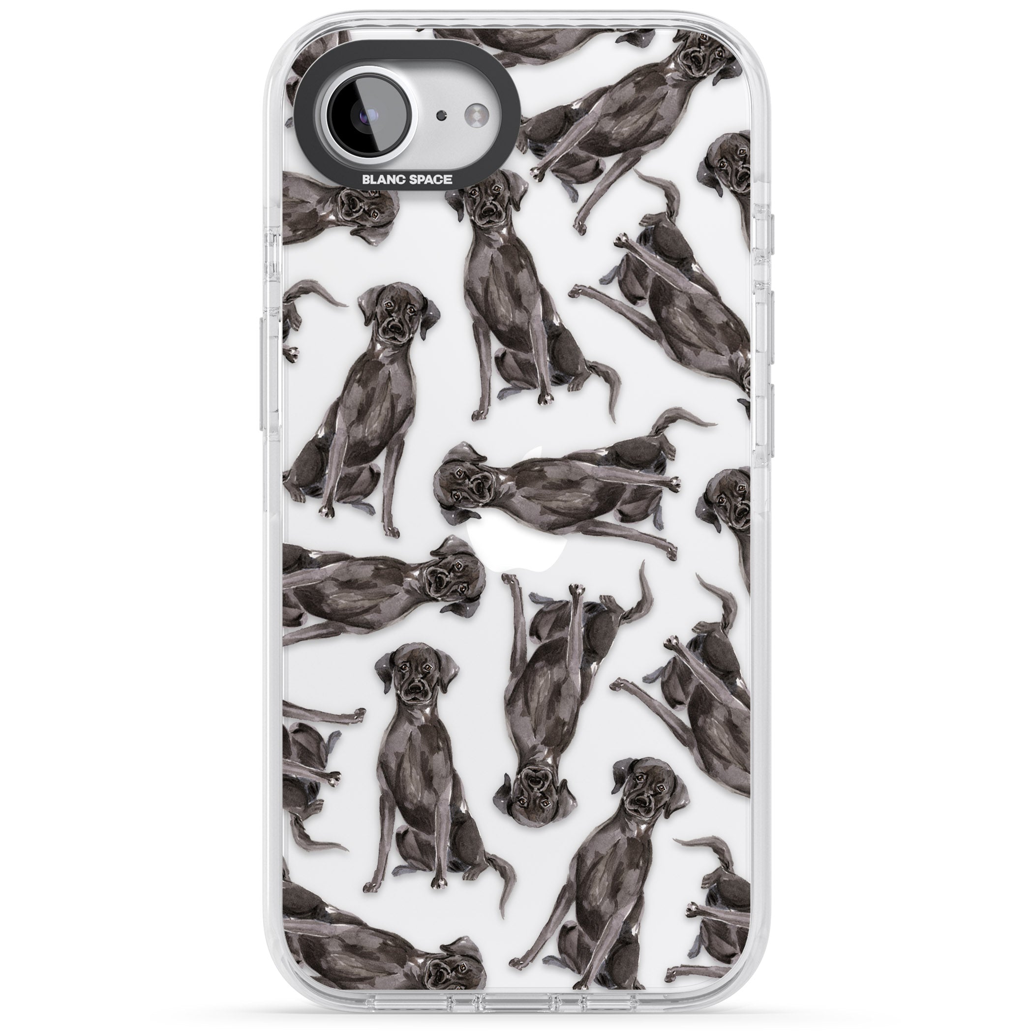 Black Labrador Watercolor Pattern
