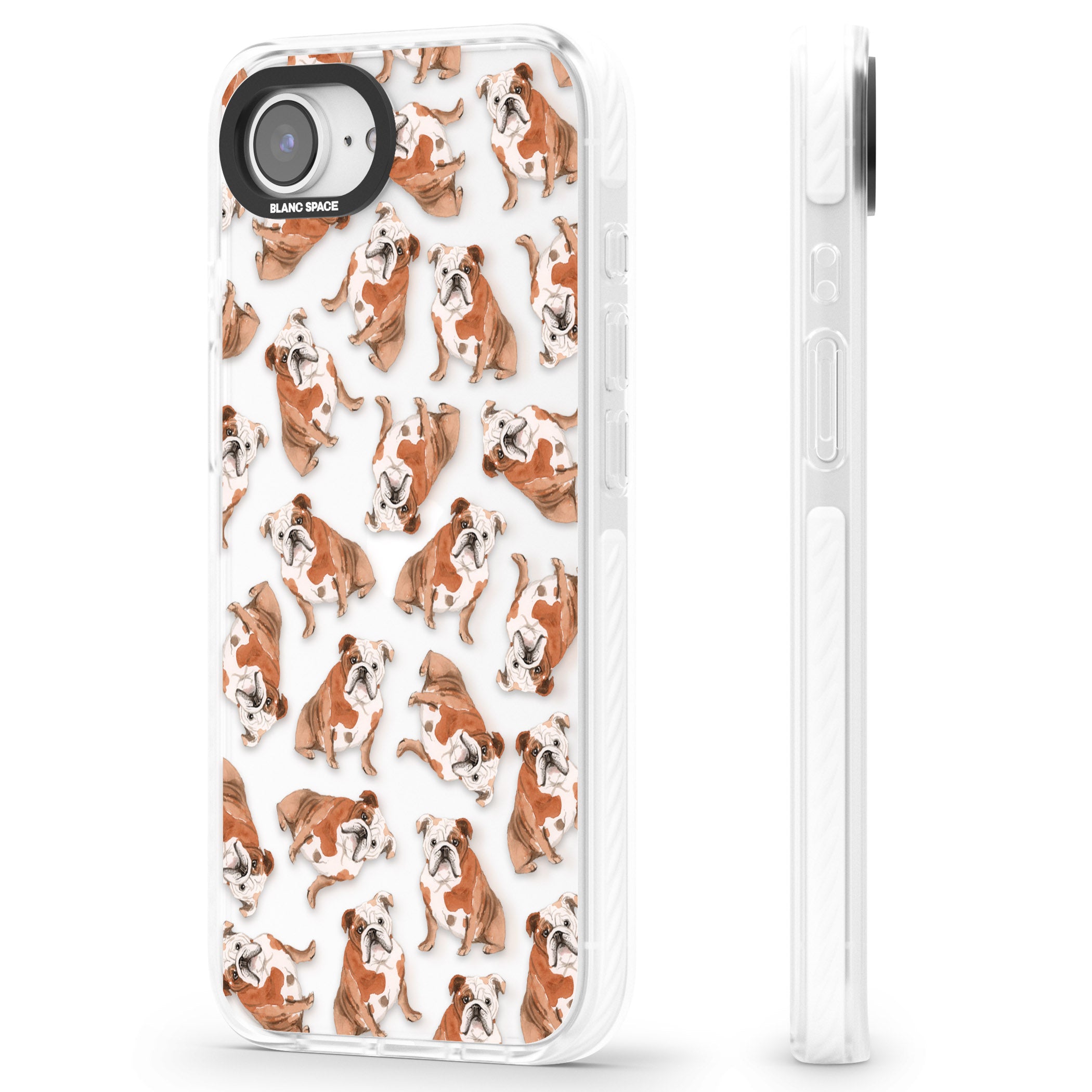 English Bulldog Watercolour Dog Pattern