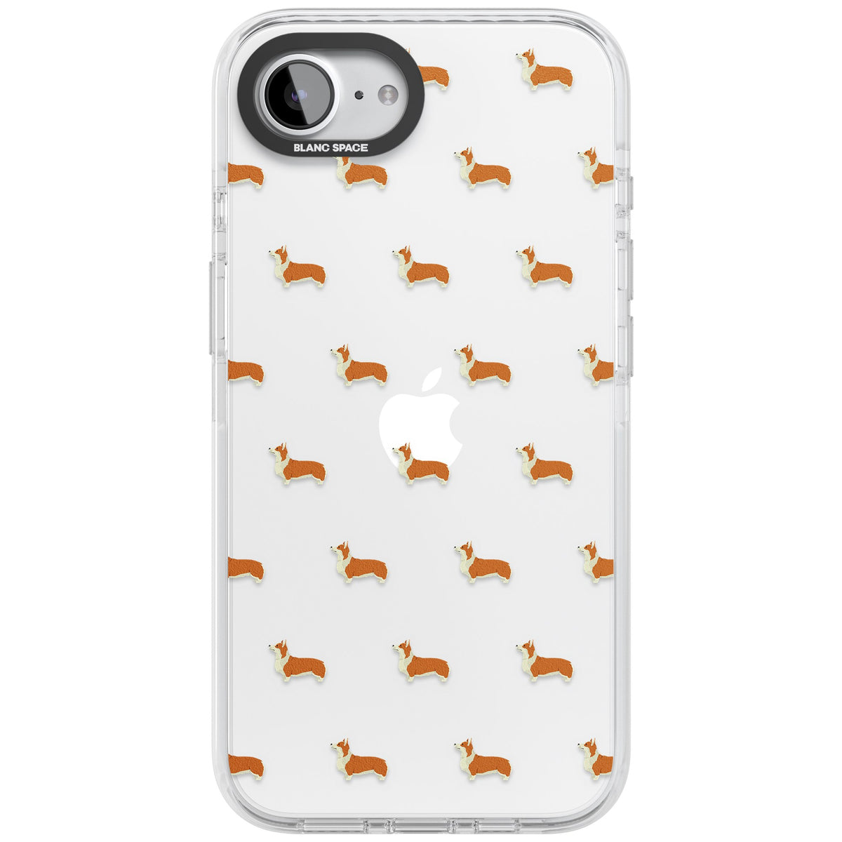 Pembroke Welsh Corgi Pattern iPhone 16e / iPhone 17e Impact Clear Phone Case front