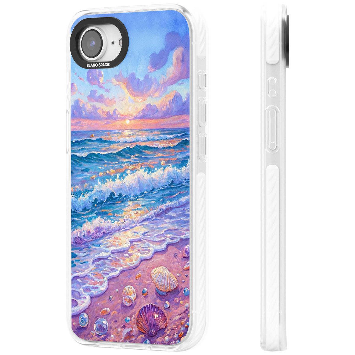 Pearl Shore iPhone 16e / iPhone 17e Impact Clear Phone Case side