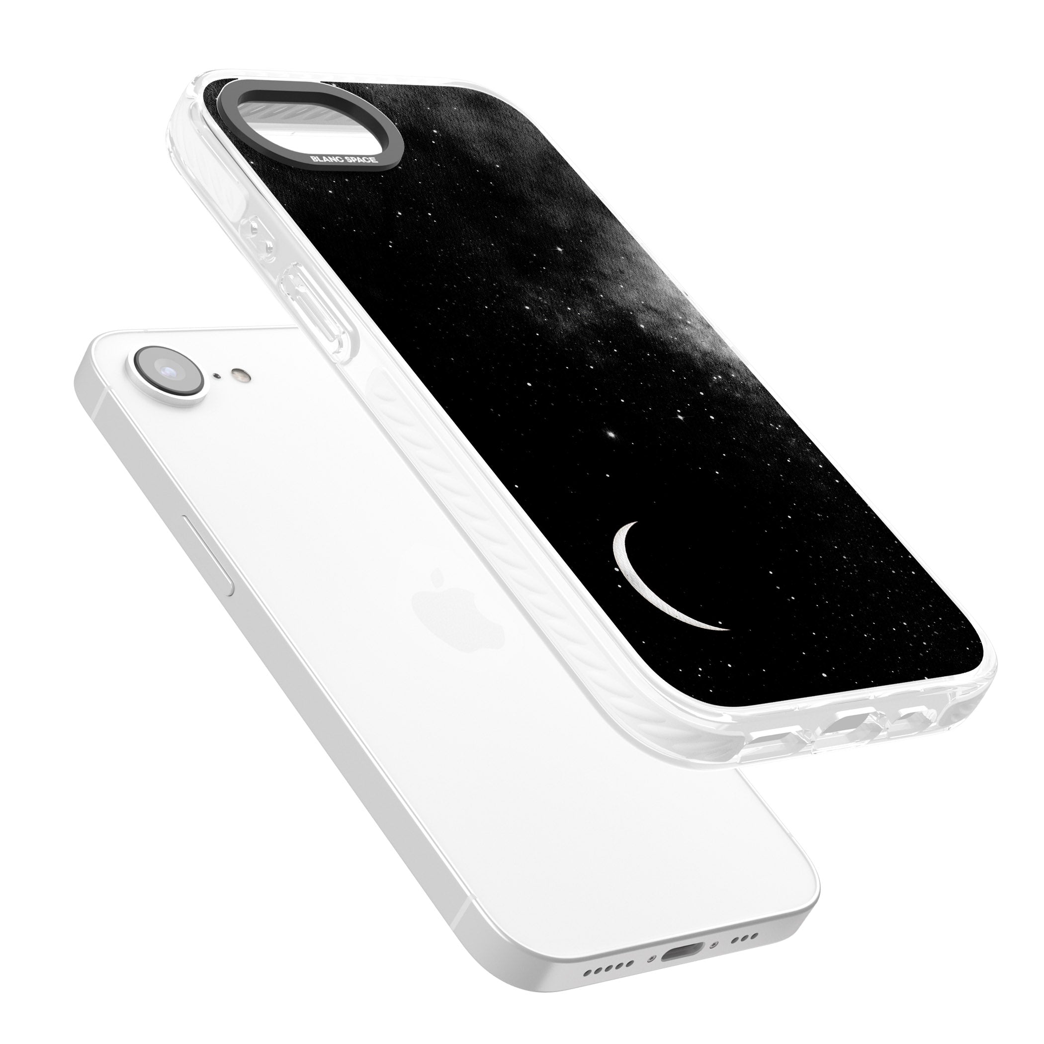 Night Sky Galaxies: Crescent Moon