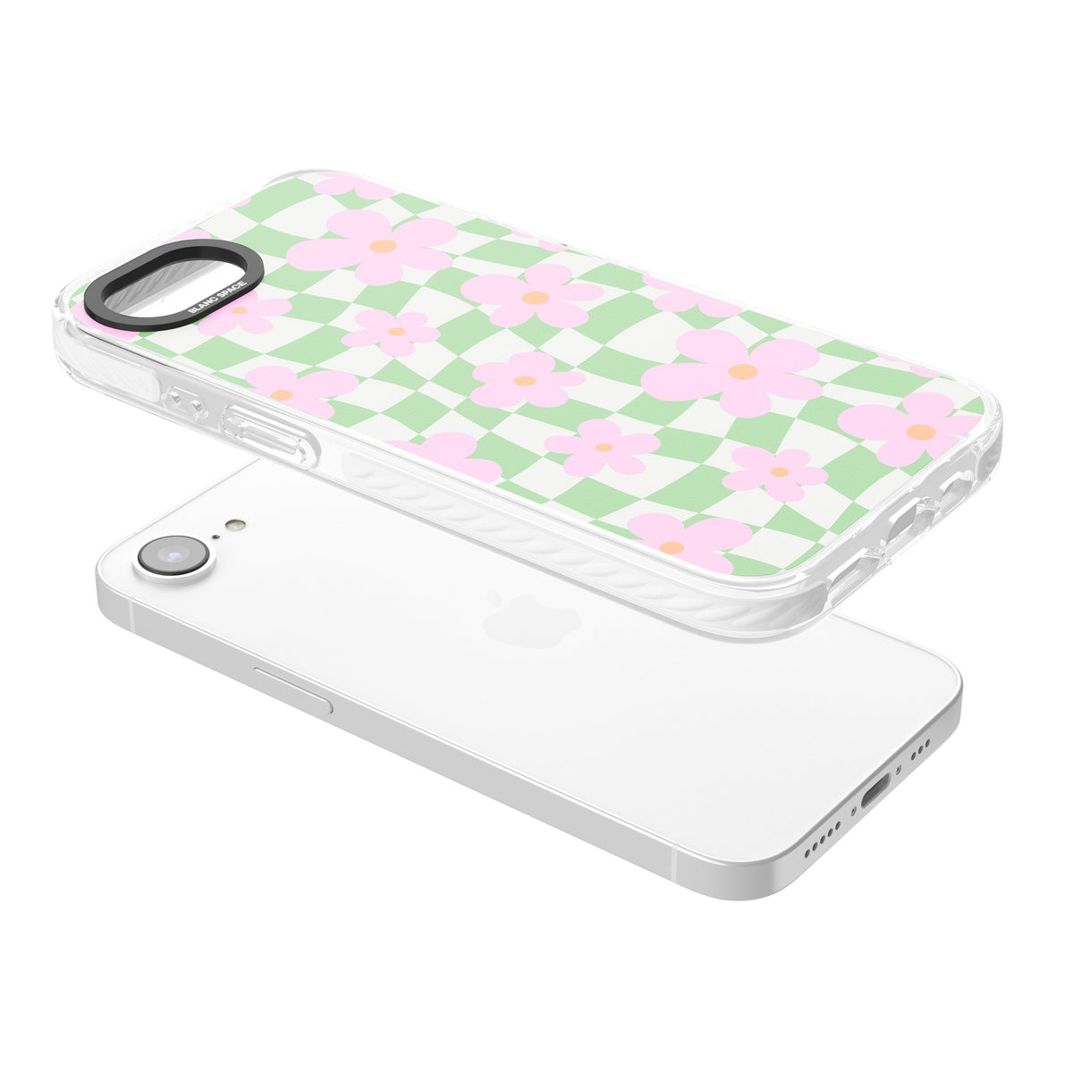 Spring Picnic iPhone 16e / iPhone 17e Impact Clear Phone Case angled