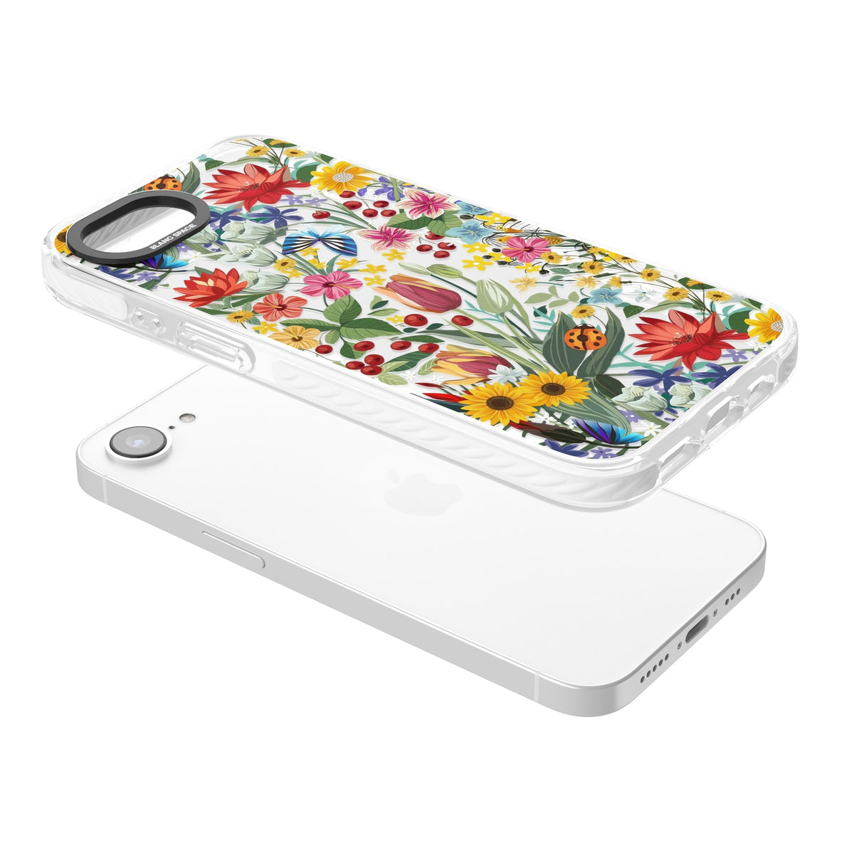 Botanical Bloom iPhone 16e / iPhone 17e Impact Clear Phone Case angled