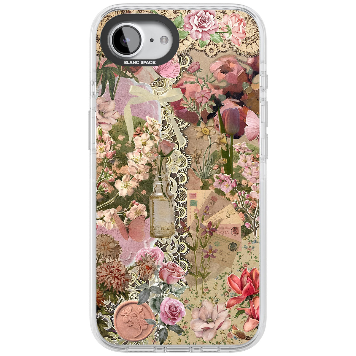 Rose Memoir iPhone 16e / iPhone 17e Impact Clear Phone Case front