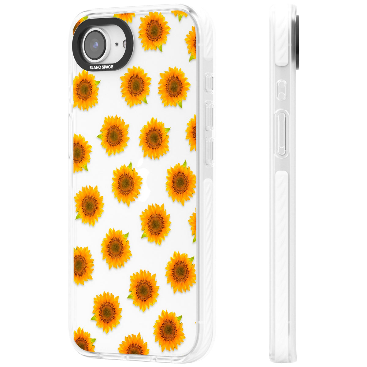 Sunflower Flourish iPhone 16e / iPhone 17e Impact Clear Phone Case side