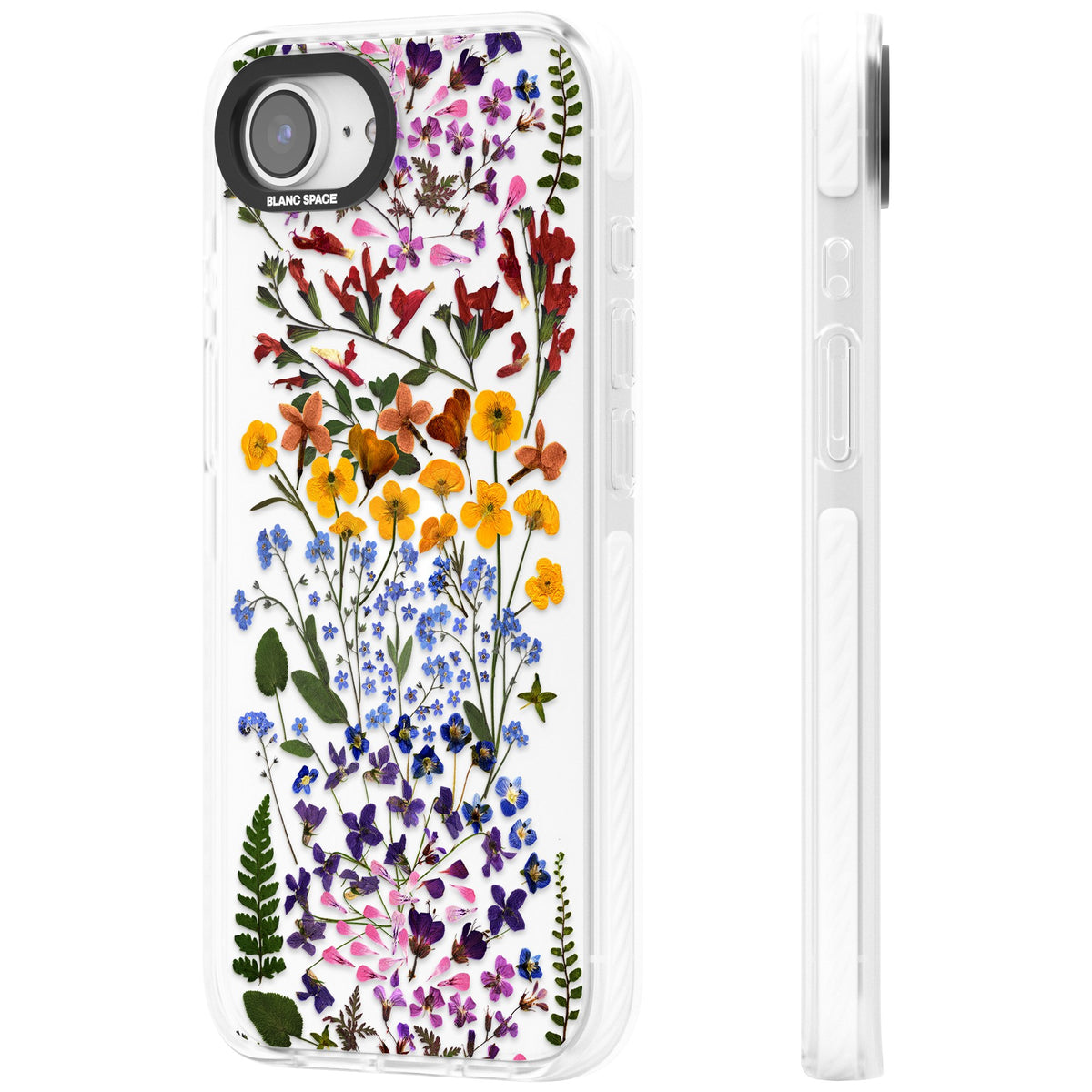 Wildflower Stripe iPhone 16e / iPhone 17e Impact Clear Phone Case side
