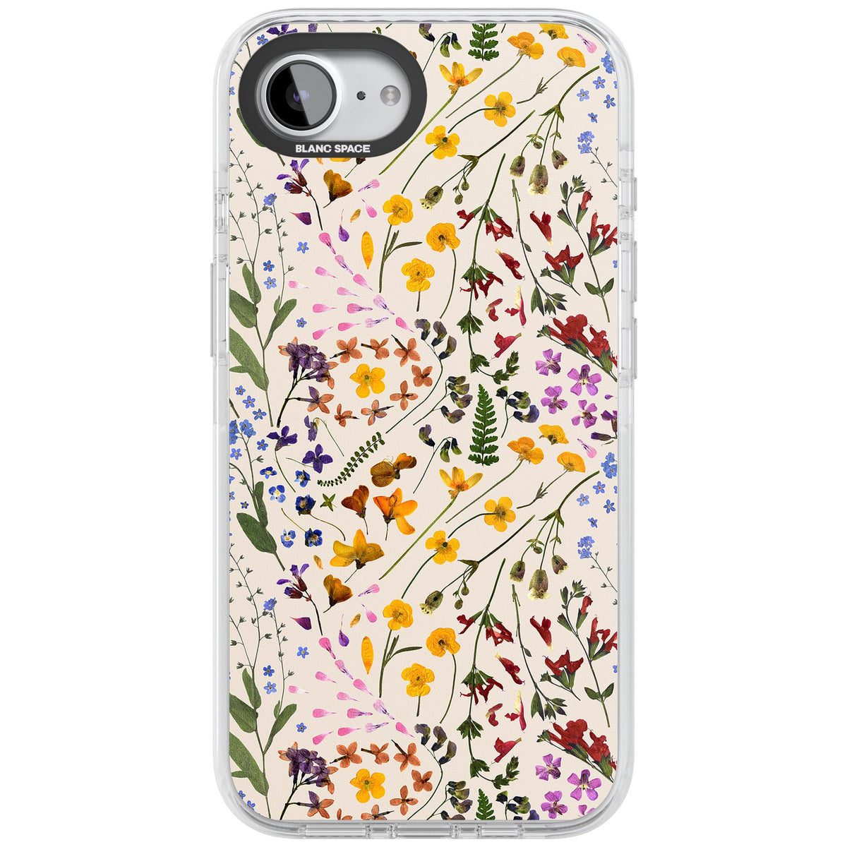 Wildflower Cream iPhone 16e / iPhone 17e Impact Clear Phone Case front