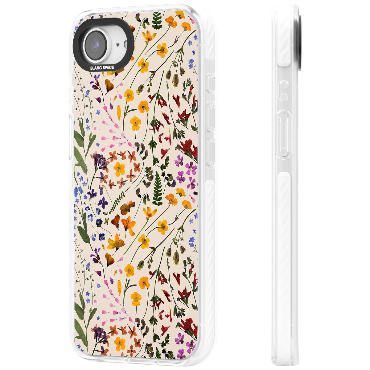Wildflower Cream iPhone 16e / iPhone 17e Impact Clear Phone Case side