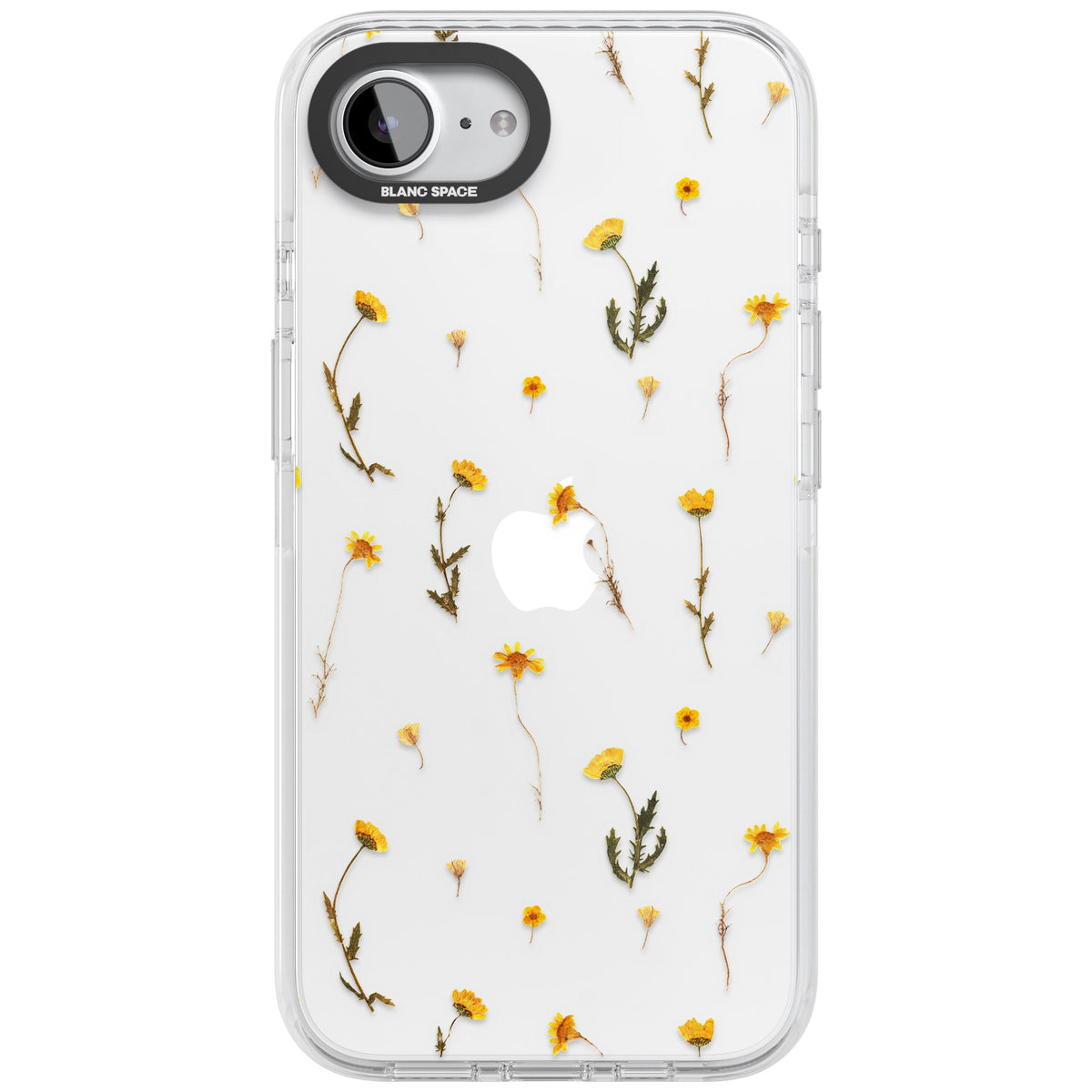 Yellow Wildflower iPhone 16e / iPhone 17e Impact Clear Phone Case front