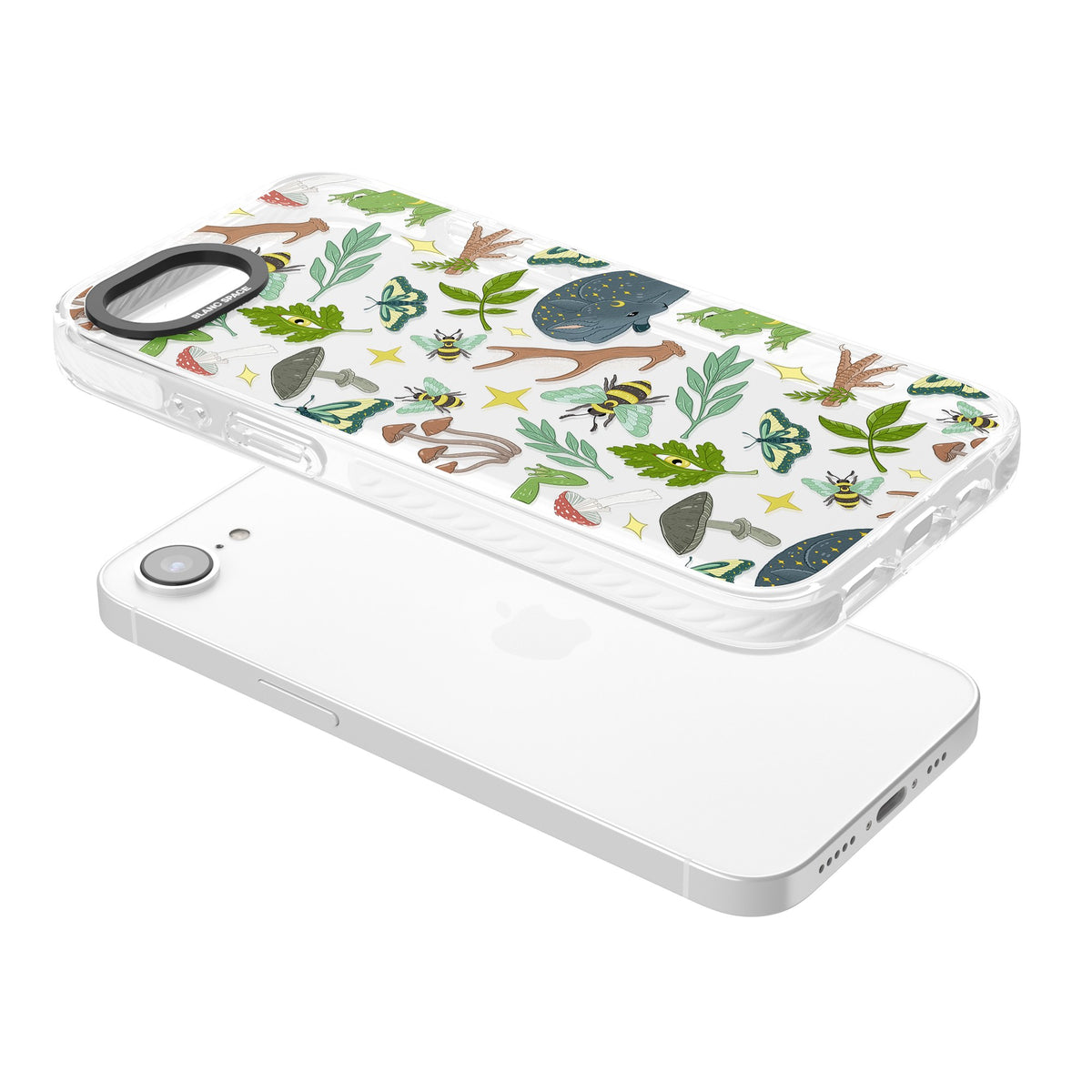 Woodland Dreams iPhone 16e / iPhone 17e Impact Clear Phone Case angled