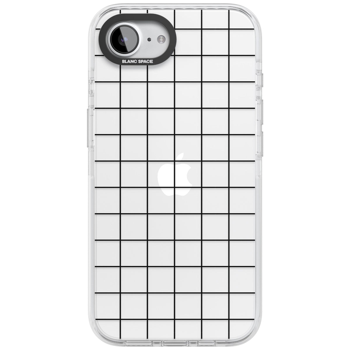 Simplistic Large Grid iPhone 16e / iPhone 17e Impact Clear Phone Case front