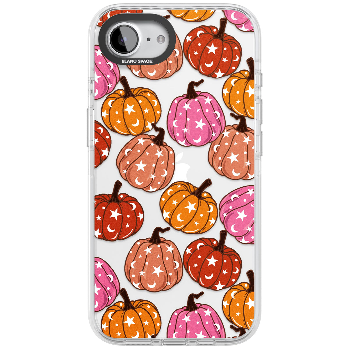 Pumpkin Starfall Pattern iPhone 16e / iPhone 17e Impact Clear Phone Case front