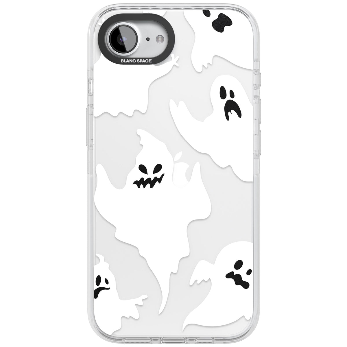 Ghost Pattern iPhone 16e / iPhone 17e Impact Clear Phone Case front