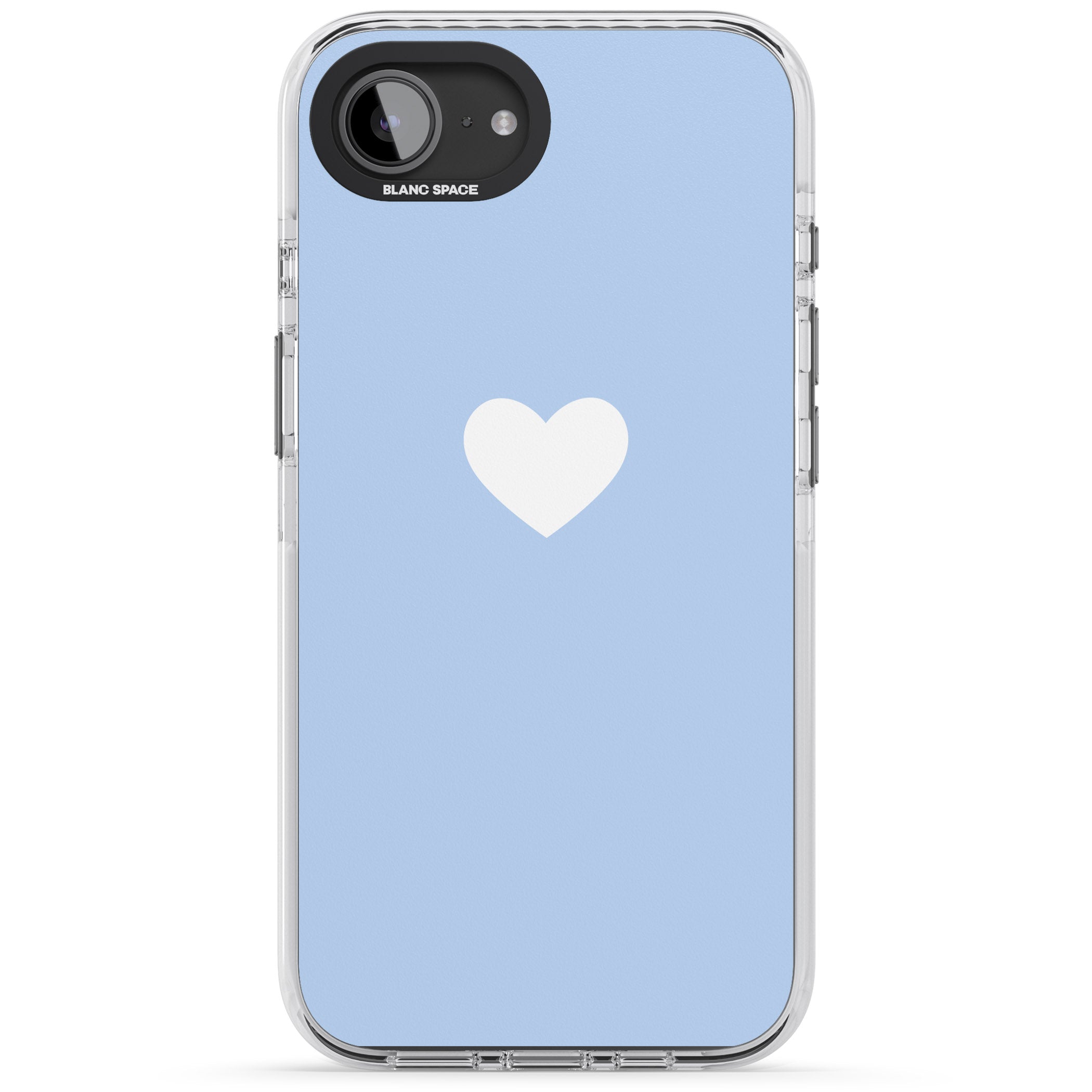 Single Heart Design: White & Baby Blue