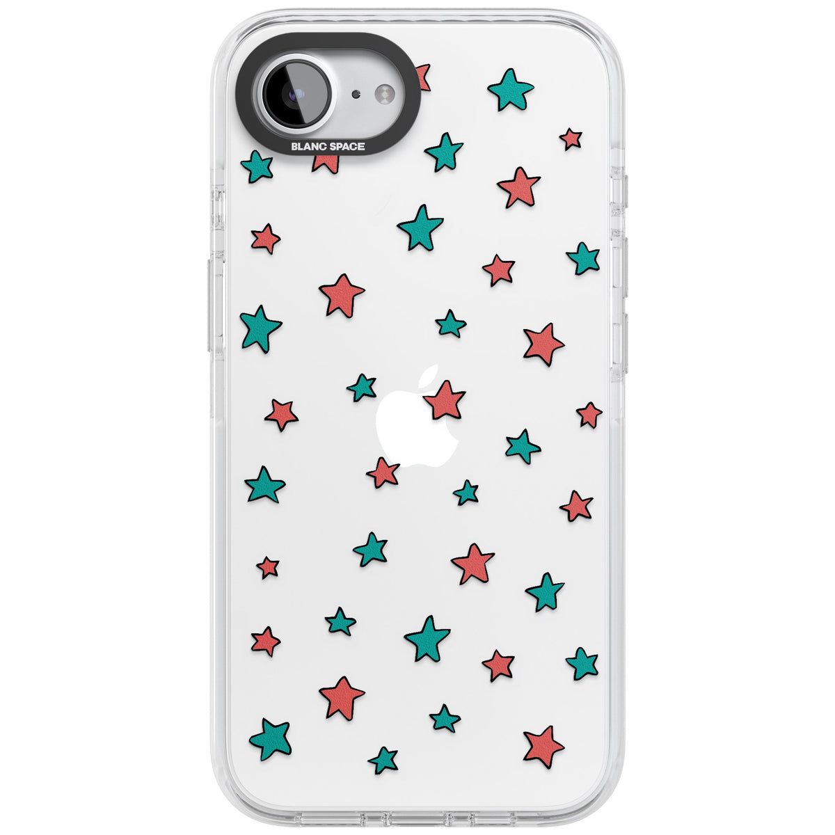 Heartstopper Stars Pattern iPhone 16e / iPhone 17e Impact Clear Phone Case front