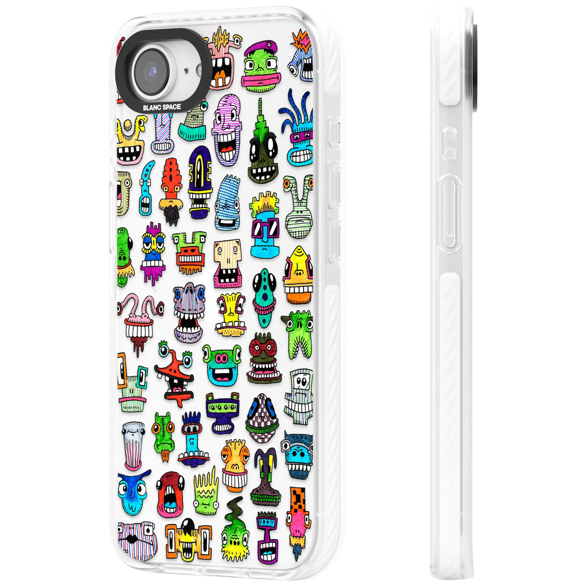 Monster Mash iPhone 16e / iPhone 17e Impact Clear Phone Case side