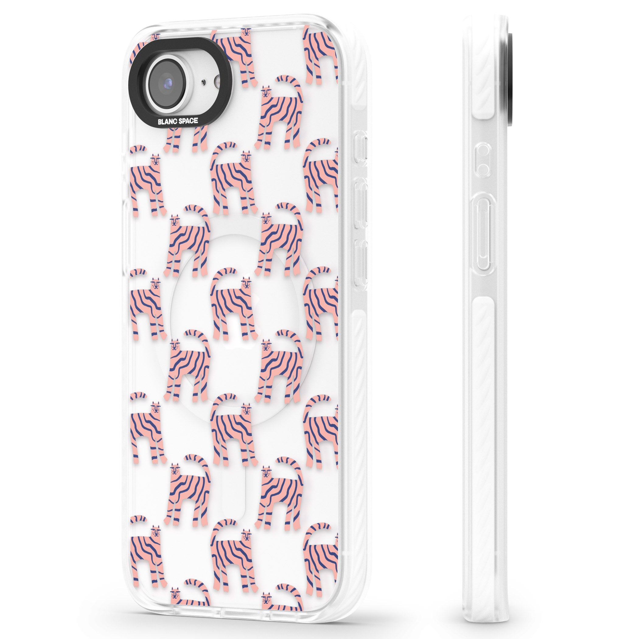 Pink And Blue Cat Pattern