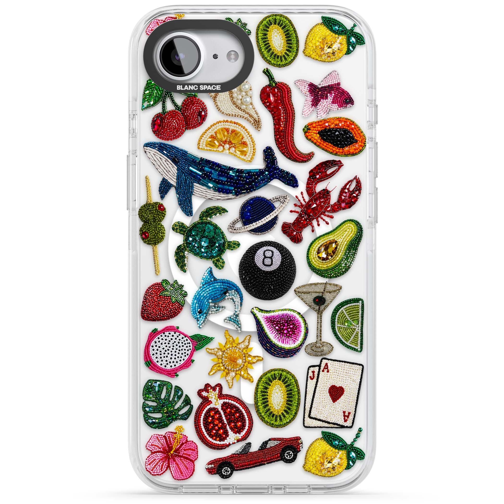 Beaded Mix cute iPhone case | Impact Magsafe case for iPhone 16e, iPhone 17e